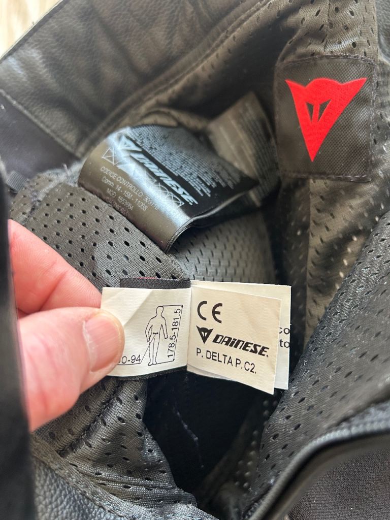 Dainese motorcycle leather trousers 
