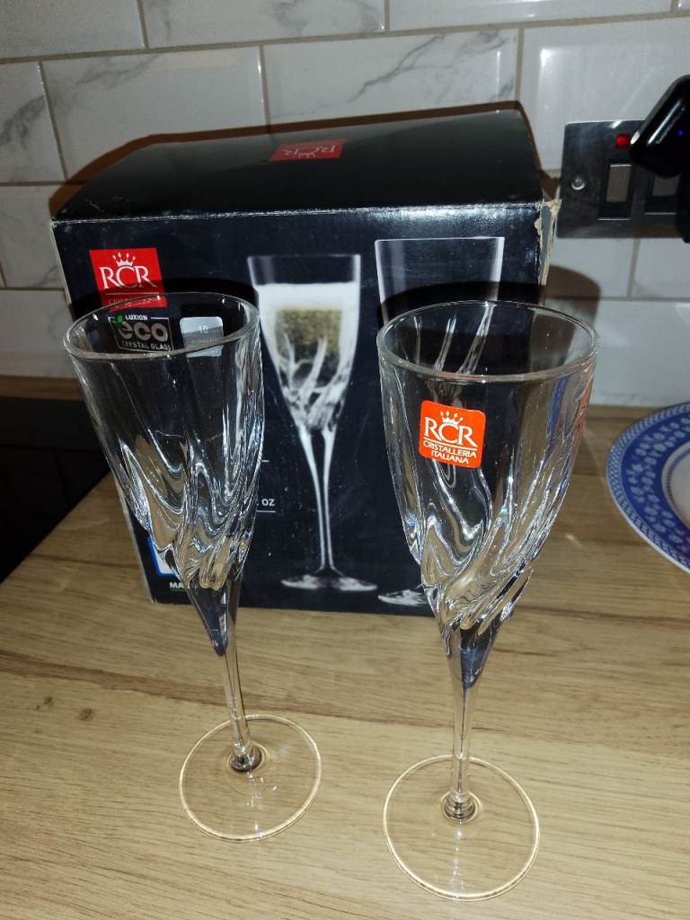 Set of six Prosecco goblets