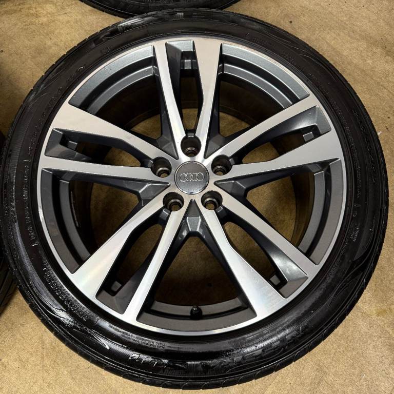 19'' GENUINE AUDI A6 C8 S LINE 5 DOUBLE SPOKE ALLOY WHEELS TYRES ALLOYS