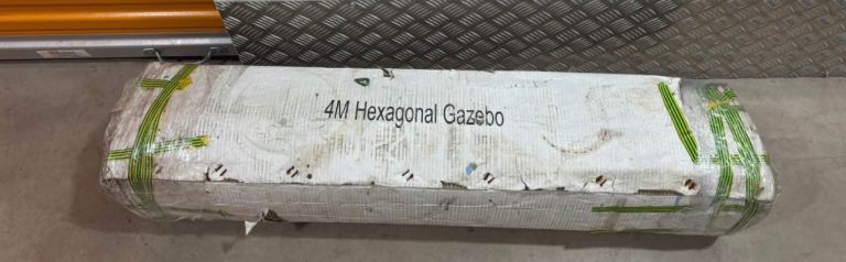 4M hexagonal Gazebo. brand new in box.