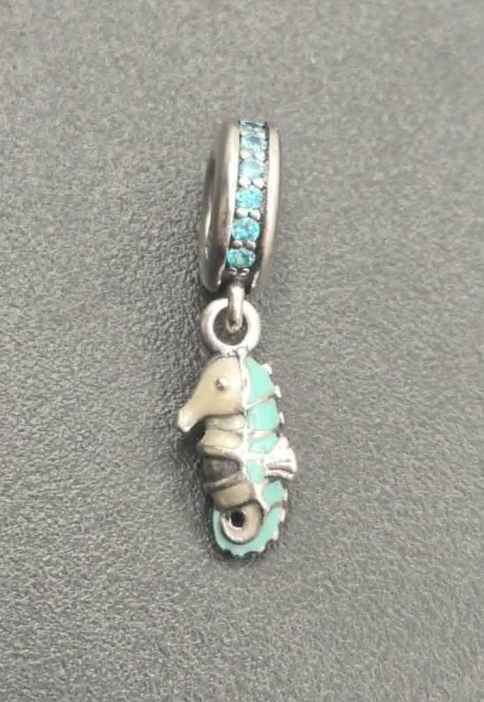 925 silver & enamel seahorse Pandora charm