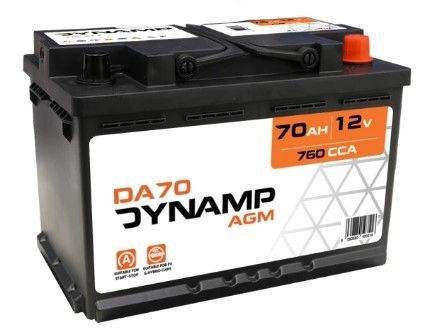 Dynamp DA70 AGM 70Ah 760CCA 12V Start-Stop Car Battery (Type 096)
