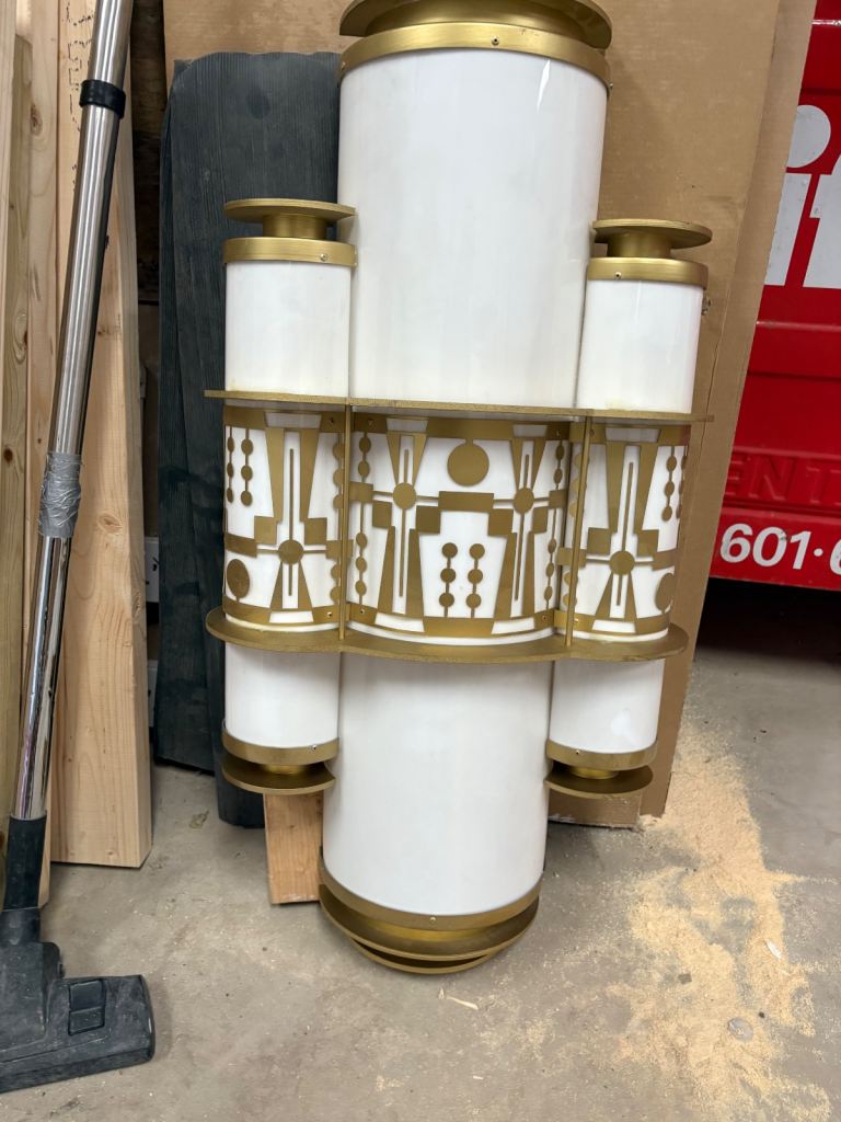 Art deco style wall lights