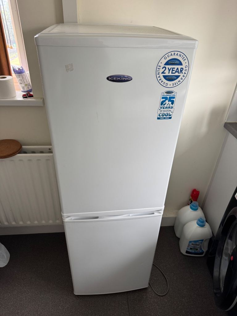 ICEKING Fridge Freezer - White, Good Condition
