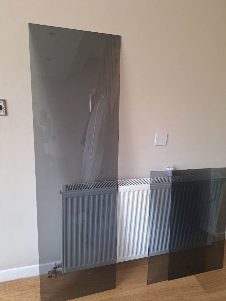 Grey Tinted Glass Panel - Good Condition