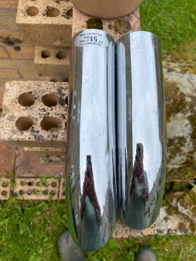 Chrome exhaust pipe end