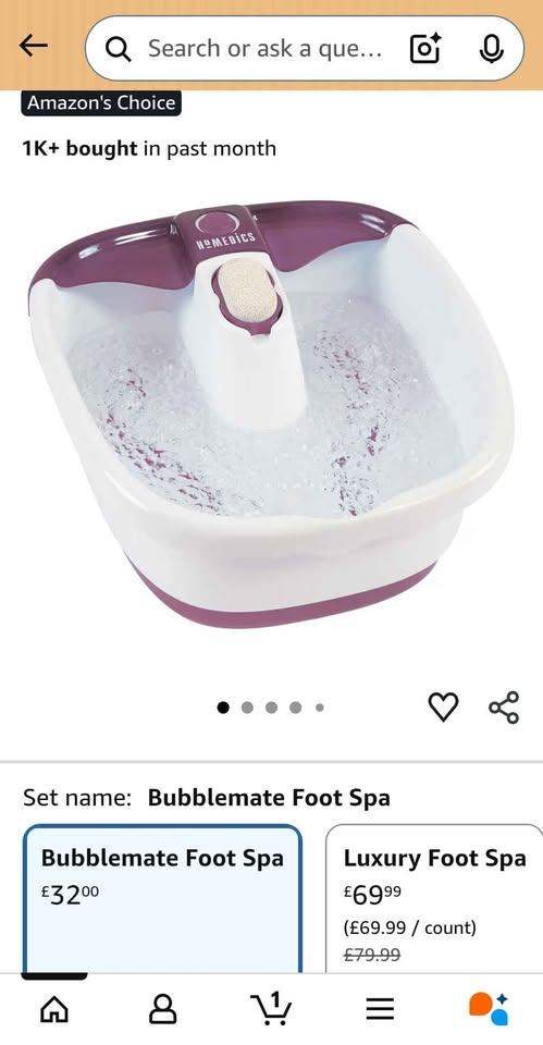 Homedics Bubblemate Foot Spa and Massager