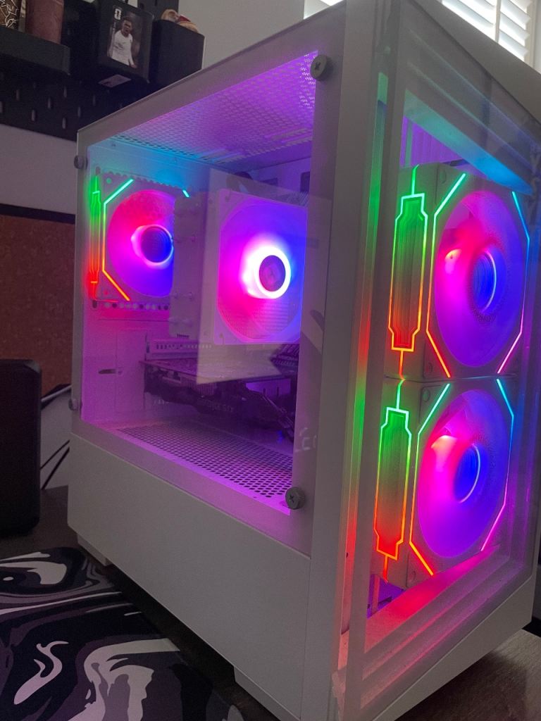 Custom Built Gaming PC - RGB Fans, White Case