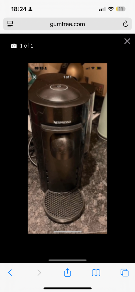 Nespresso Vertuo Coffee Machine - Black, Good Condition