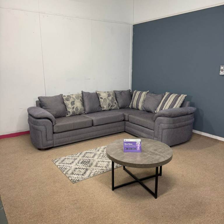 🛋️ Purple/Grey dfs Corner Fabric Corner Sofa - Free Delivery 🚚
