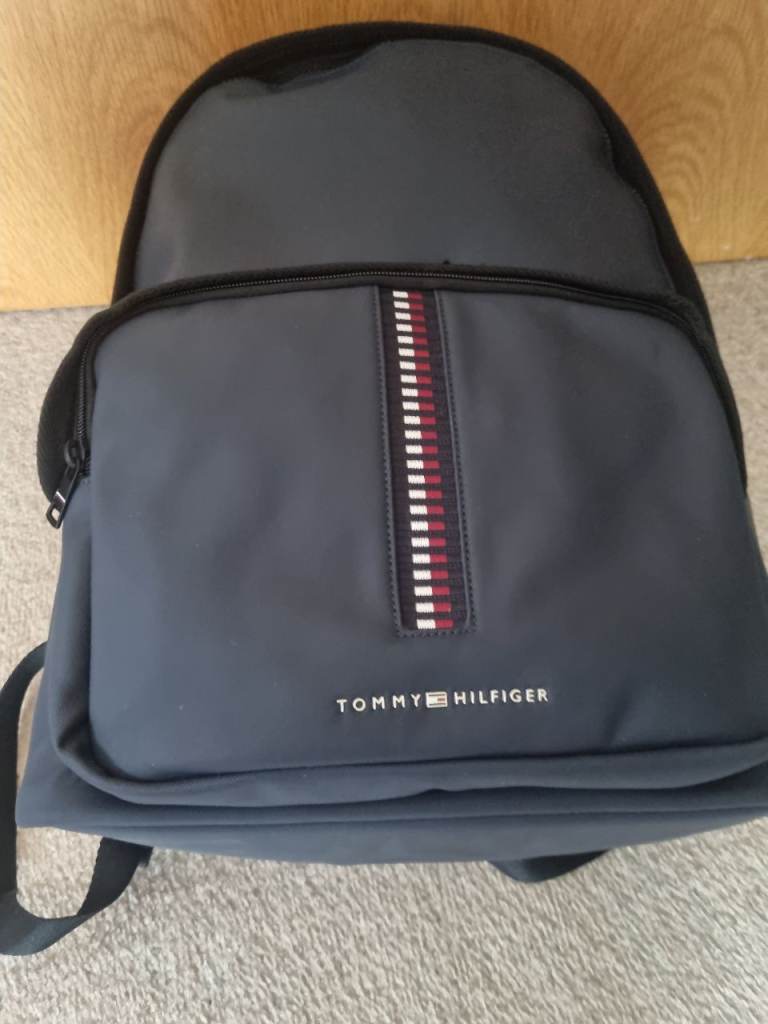 New Tommy Hilfiger Backpack – Stylish Grey