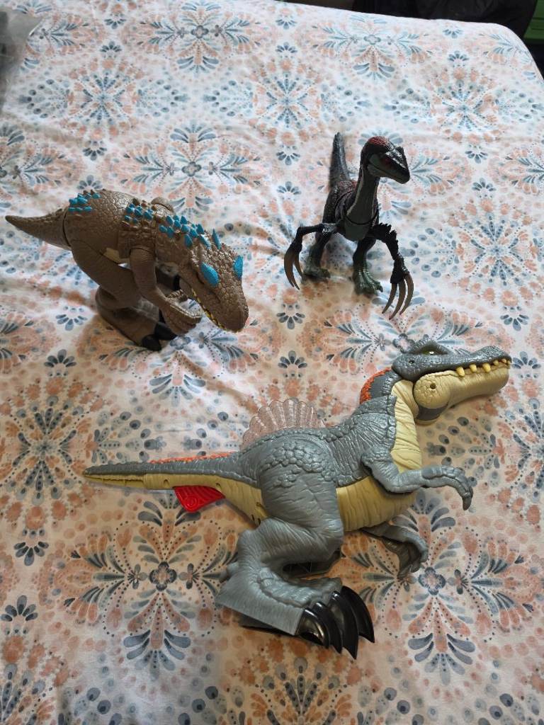 Dinosaur Toy Figures Bundle - Good Condition, Lights Up