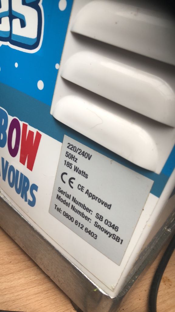 I’ve shaver / slushy machine 