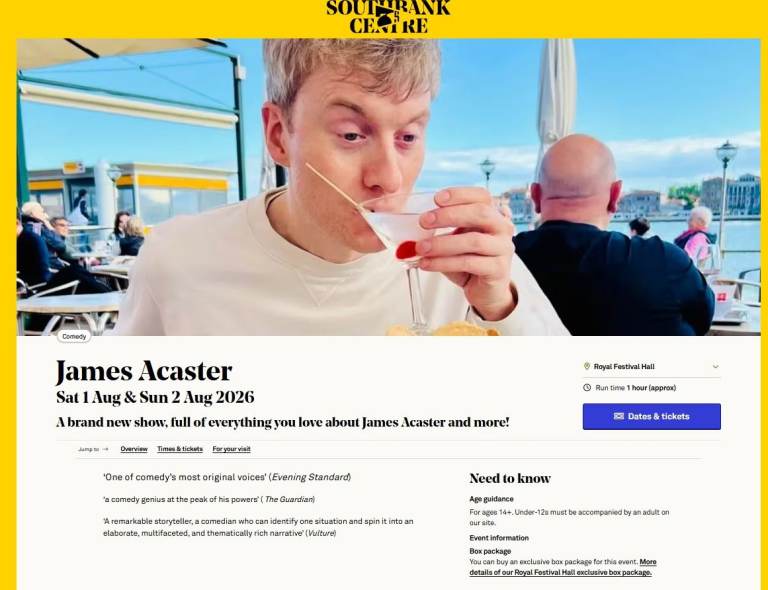 James Acaster Tickets ×5 together Sunday 02/08