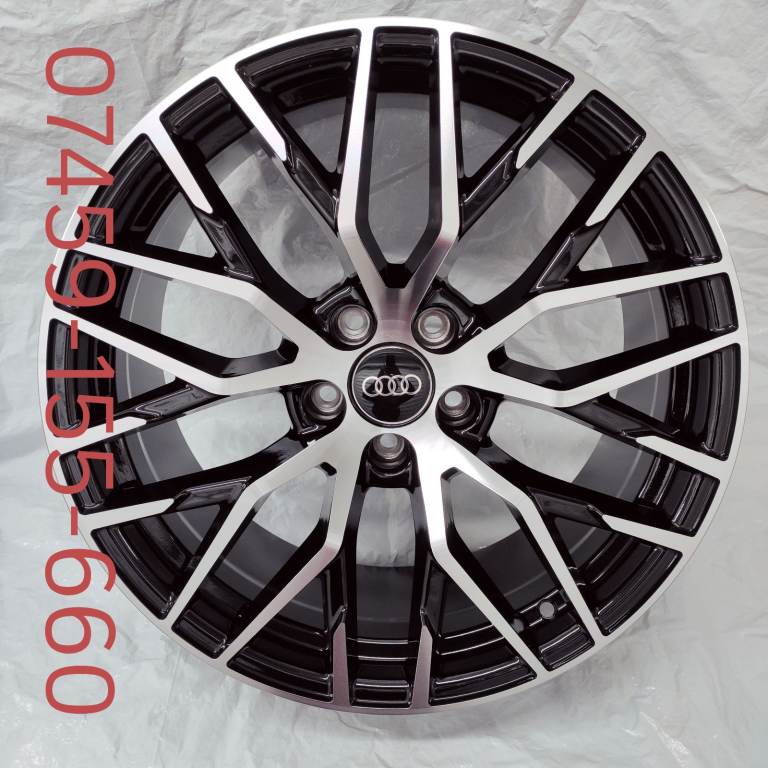 4X NEW ALLOY WHEELS (20" INCH ALLOYS) BLACK DCUT R8 AUDI A4 S4 A5 S5 S6 A6 A7 A8 TT Q5 Q7 Q3 Q4