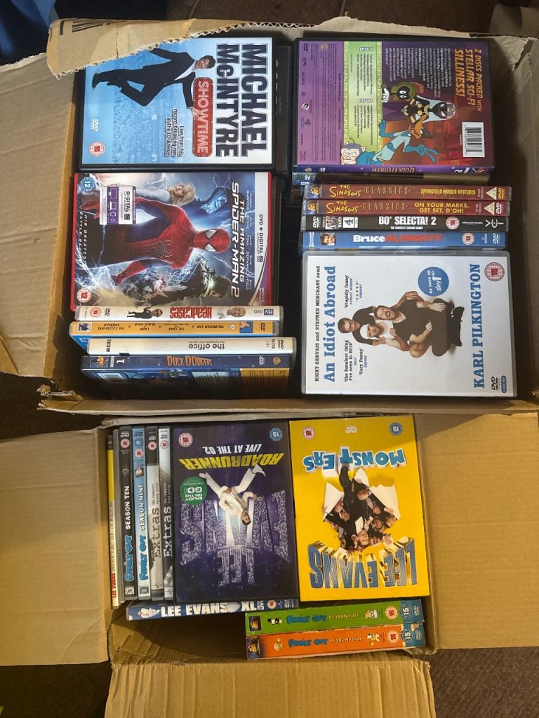 Assorted DVDs and Blurays