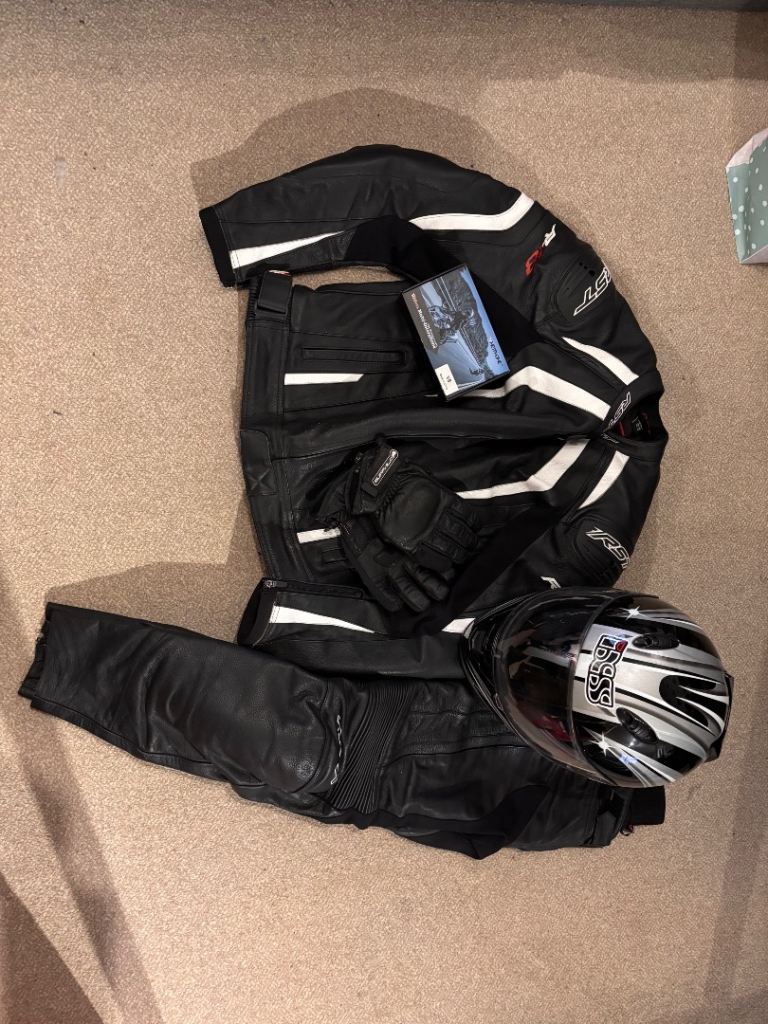 Motorcycle helmet and clothing bundle
