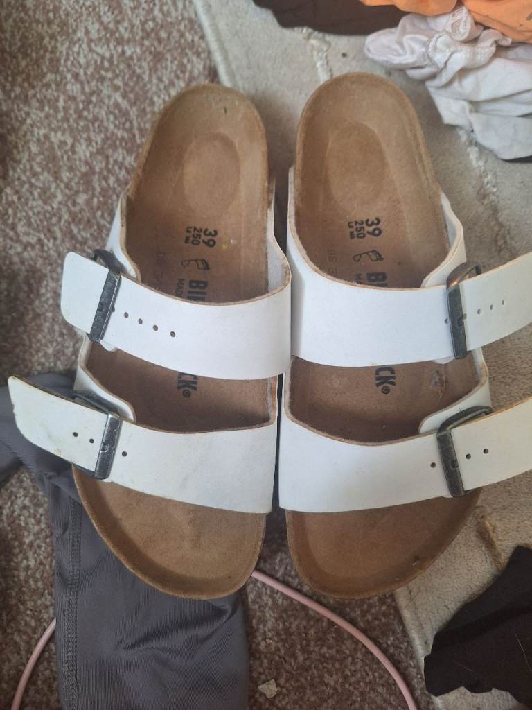 Birkenstock White Sandals – Size 37, Good Condition