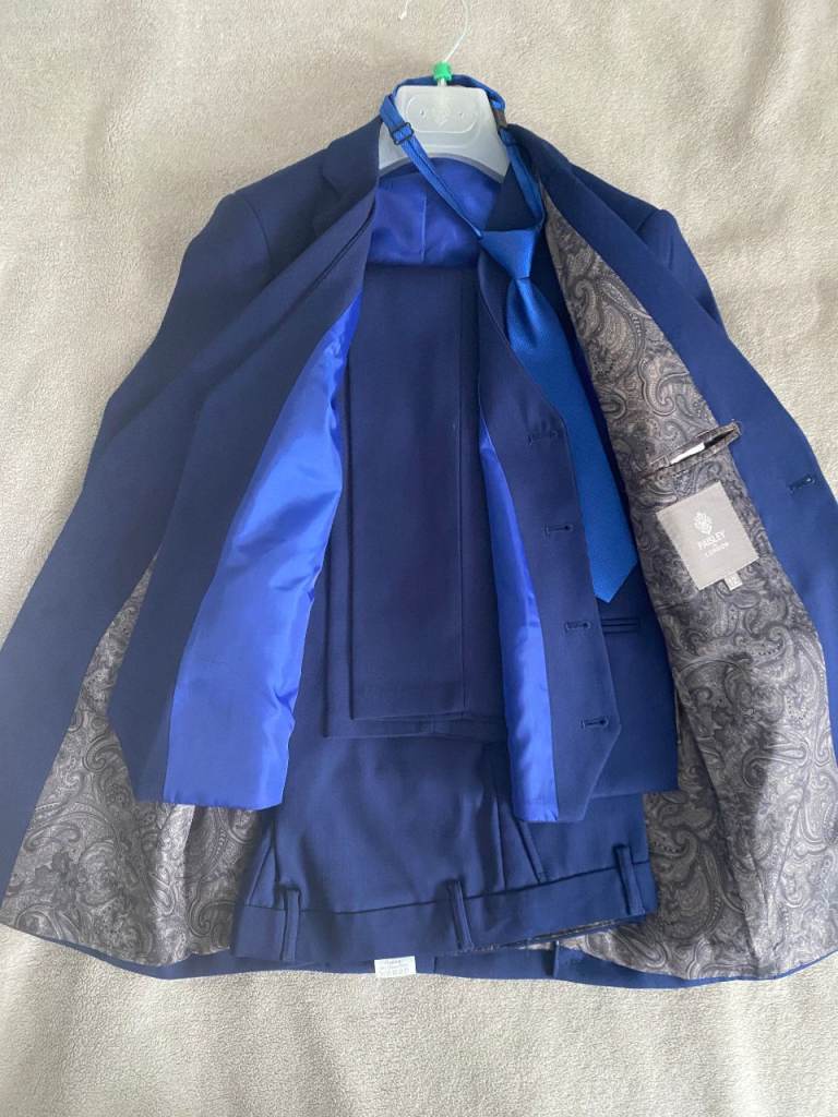 Paisley of London boys blue 4-piece suit age 12 years, only worn once