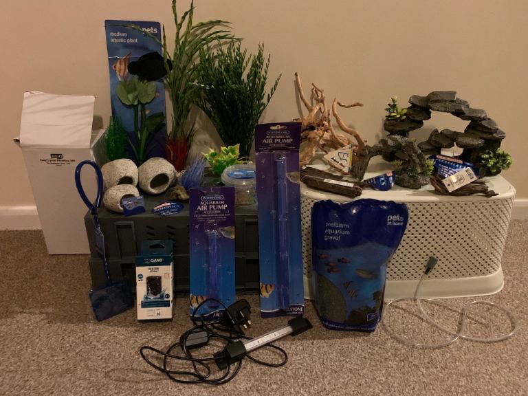 Large bundle of brand new aquarium accessories for sale £100 - for someone to collect ASAP