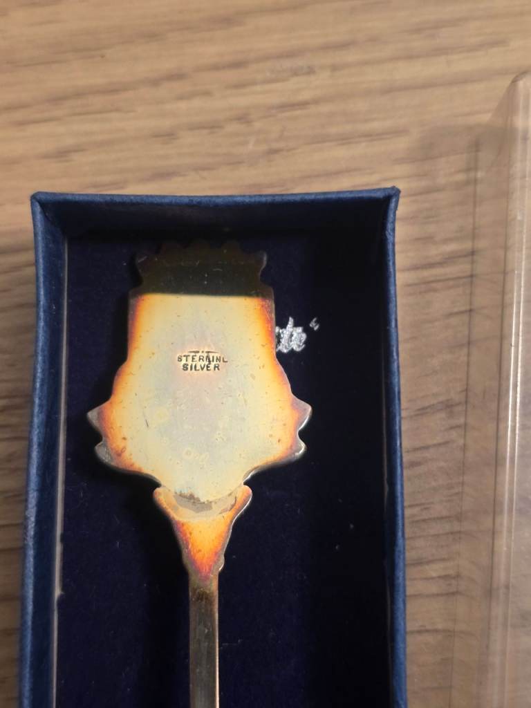 Hallmarked Sterling Silver Souvenir Spoon in Box