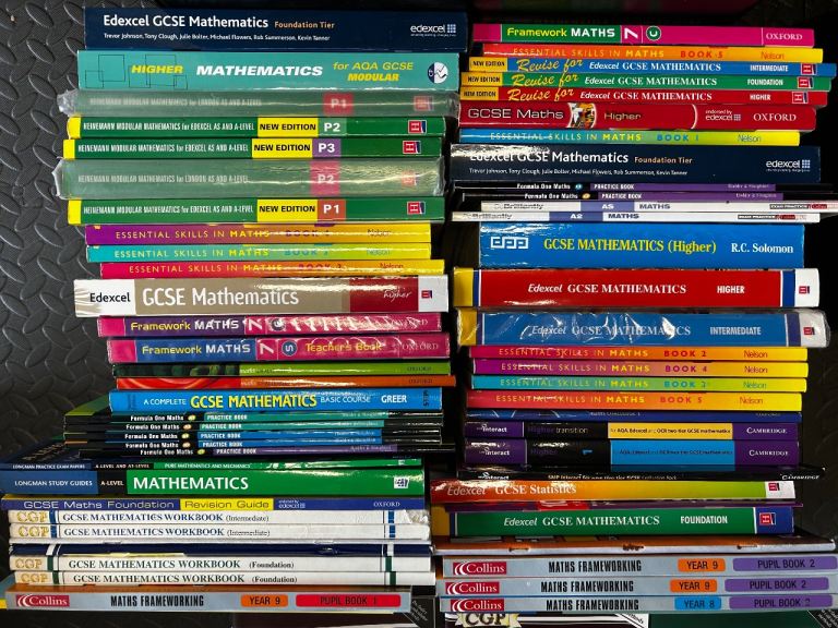 Maths textbooks and study guides - job lot