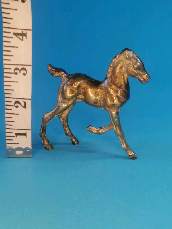 3,3-inch small Vintage Brass Horse Figurine Statue.Good condition.. 