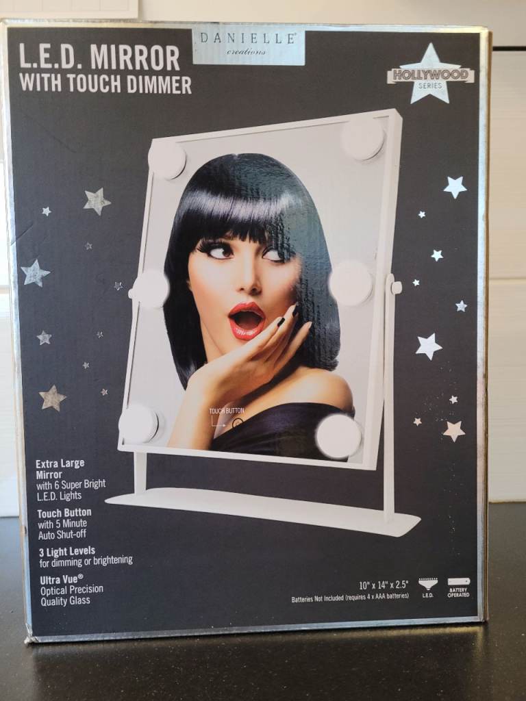 Hollywood LED Lights Vanity Swing Make-Up Mirror Illuminated Touch Dimmer