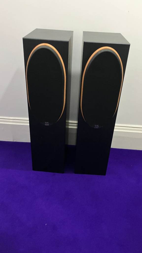 image for MORDAUNT SHORT MS814 FREE STANDING SPEAKERS x 2 VGC