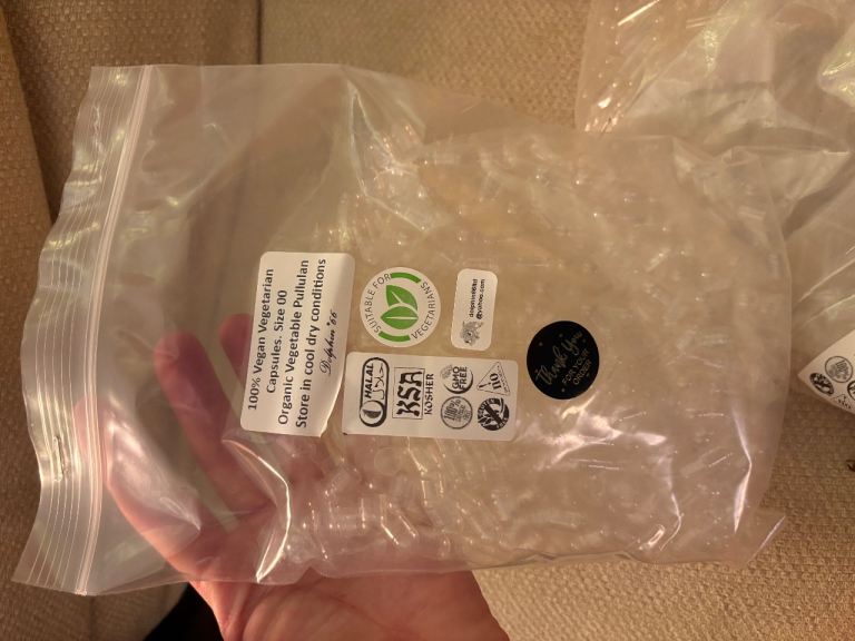 2000 x vegan capsules EMPTY 