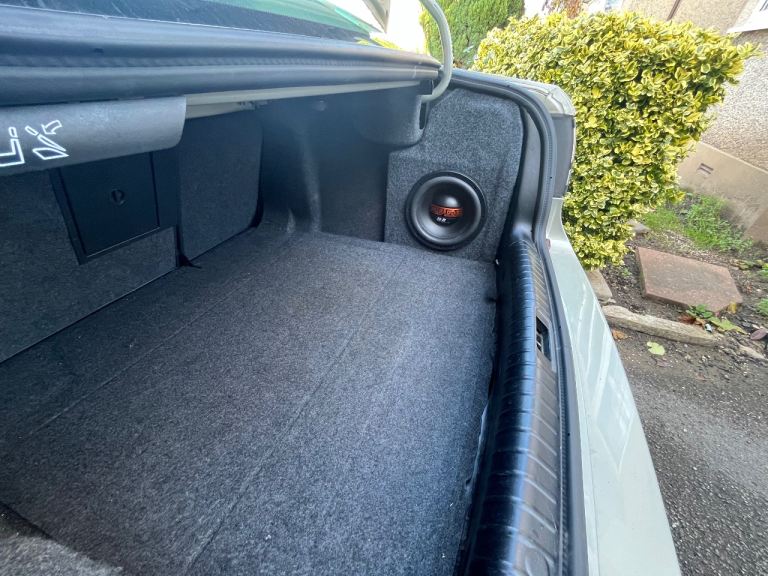 Saab 93 Custom-Made 10” Subwoofer Enclosure – Boot Install