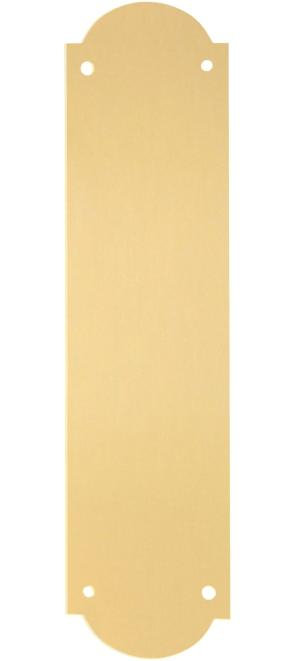 18 New, boxed and unused Victorian style Brass door finger plates. 300 x 70 mm.