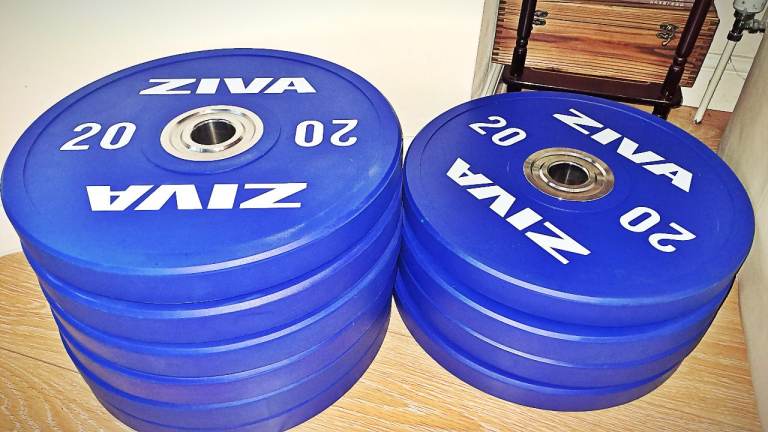 (RRP £1700) 200KG Brand New ZIVA Competition Coloured Bumper Weight Plates - 10 x 20KG