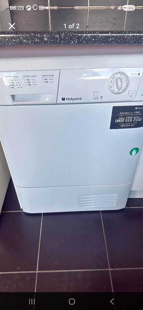 Hotpoint Tumble Dryer - White, Good Condition