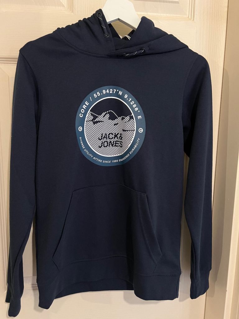 New condition boys Jack and Jones hoodie age 14 years 