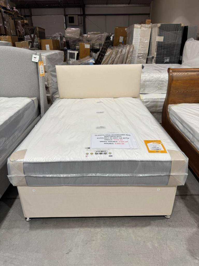 BUY NOW – DIVAN DOUBLE BED WITH MATTRESS – BRAND NEW – FREE & FAST DELIVERY