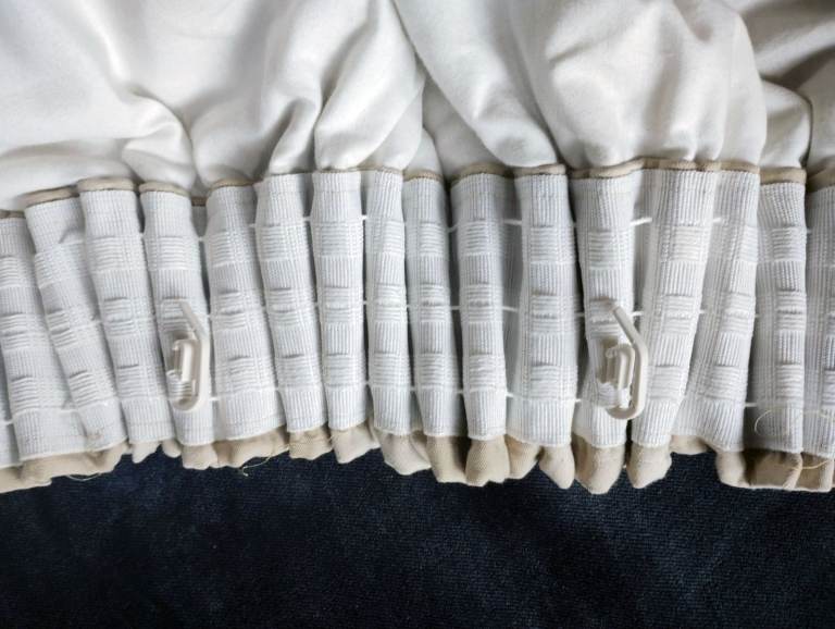 Extra Large Heavy Cream Curtain Fabric x2