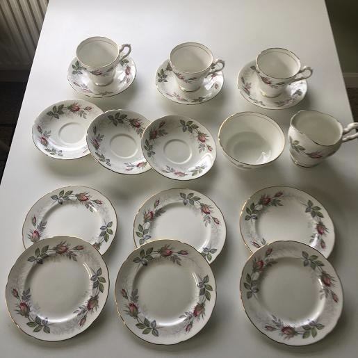 Paragon Bridal Rose Partial Tea Set