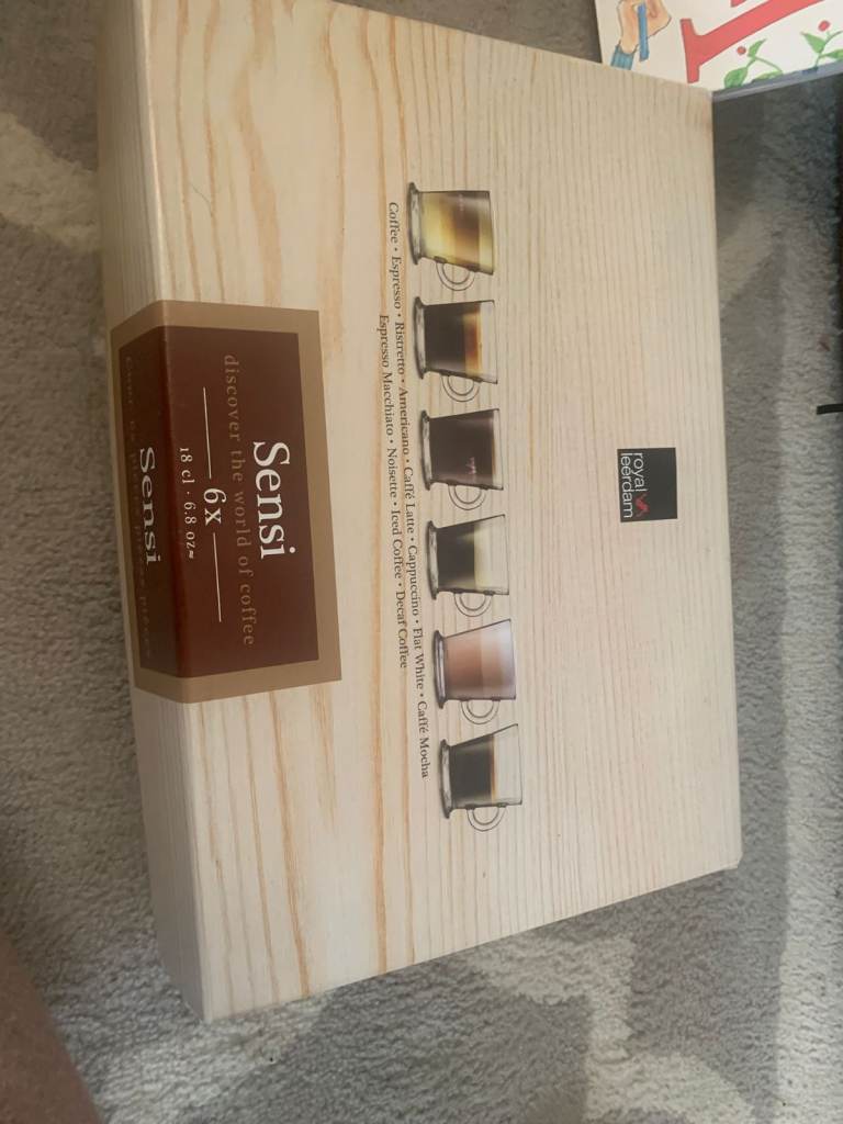 Sensi Coffee Glasses new in a box