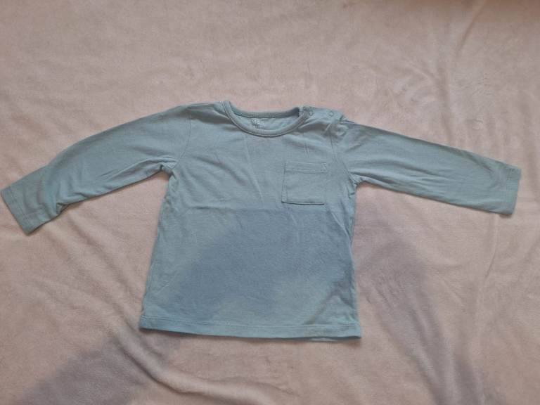 Teal Long Sleeved Top Marks And Spencer Size 12-18 Months 