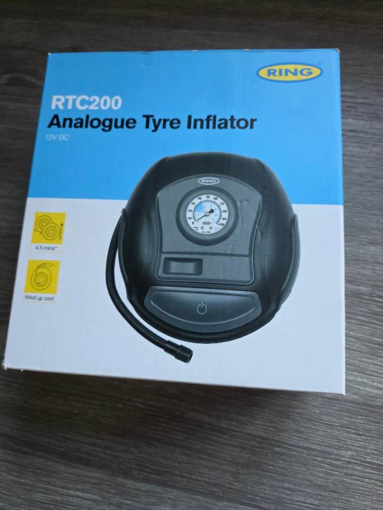 TYRE INFLATOR RING RTC200 TYRE PUMP BOX INCLUDED   £10 NO OFFERS 