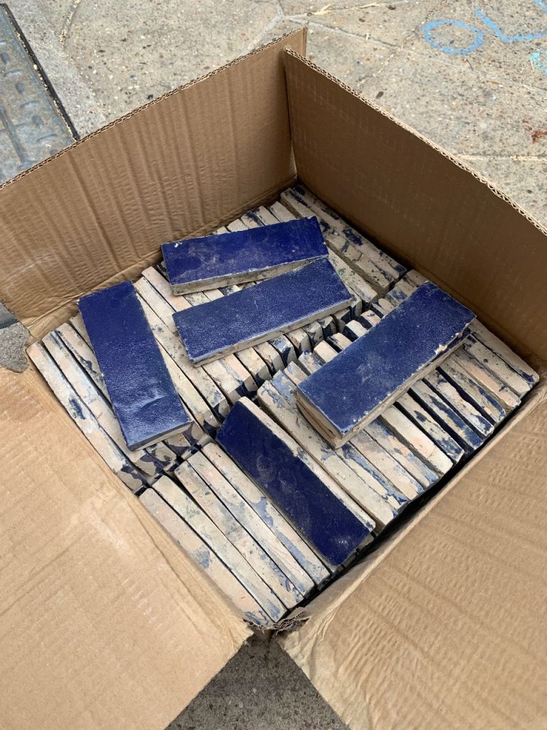 Box of Blue Ceramic Moroccan Tiles - Bert & May