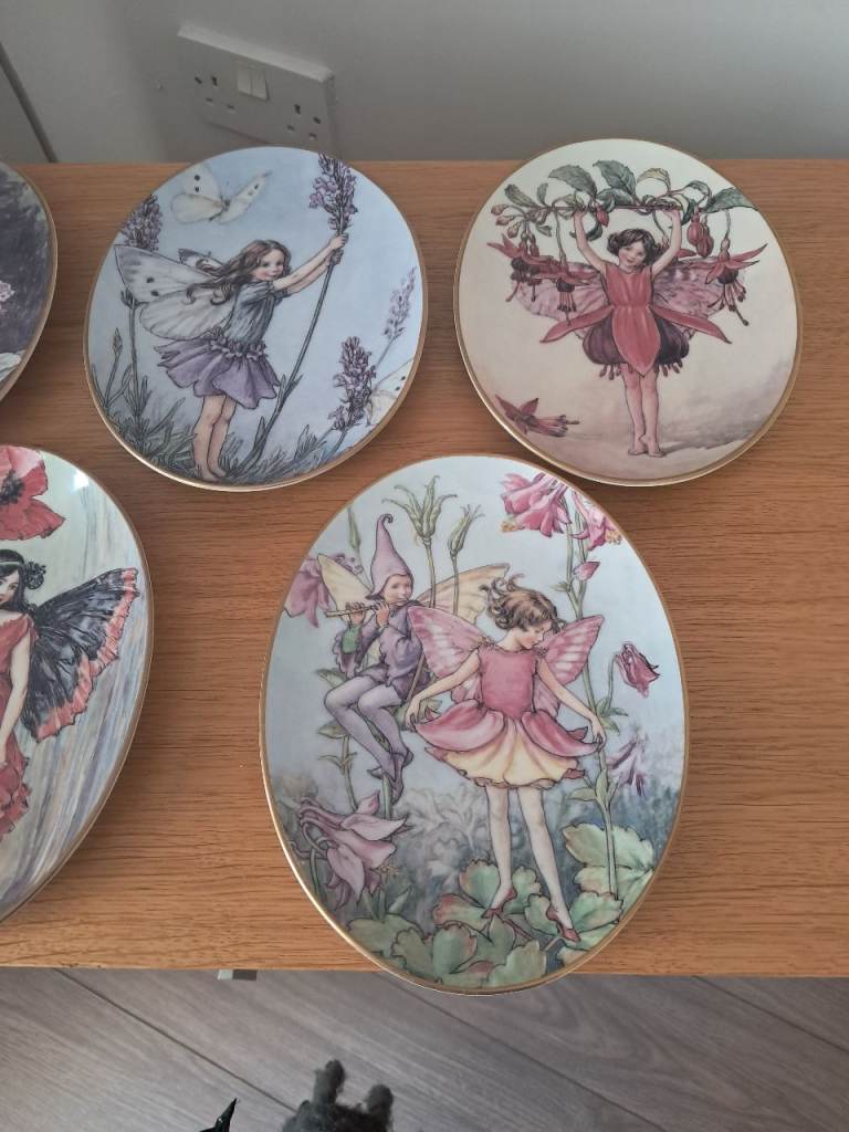 Flower fairies oval plates set of 6 by Royal Worcester 