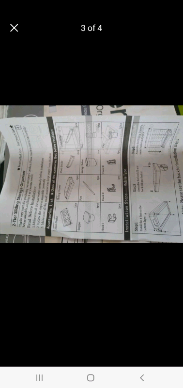 SPACEKEEPER Under Sink Storage Shelf,2 Tier Slide Out Under Cabinet