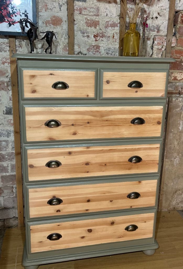 Tall farmhouse chest of drawers