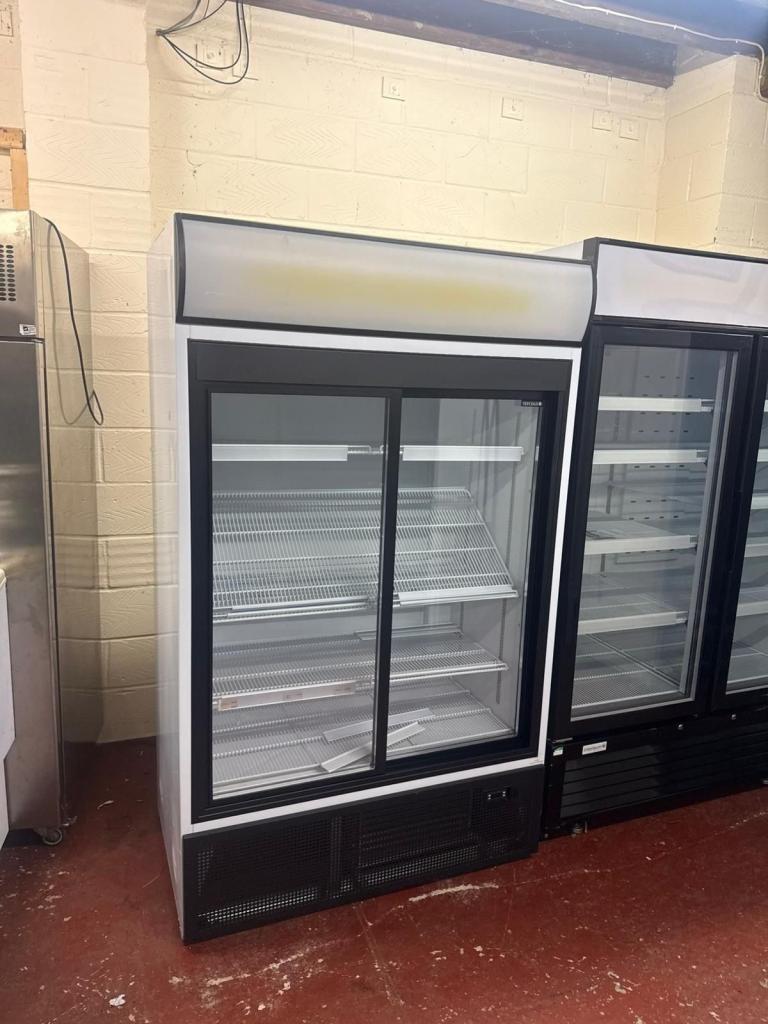 Commercial double door sliding fridge cafe cafe supermarket restaurant takeaway supermarket 