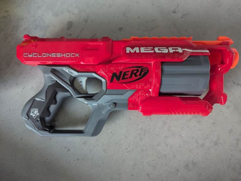 Nerf Gun Bundle - N-Strike Rayven, Elite Strongarm & Mega Cyclone Blaster 