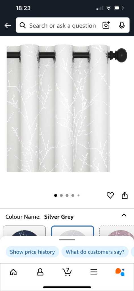 Silver grey curtains