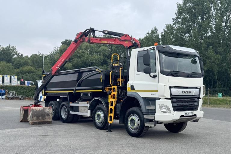 2021 21 plate Euro 6 DAF CF450 8X4 32t Tipper Grab