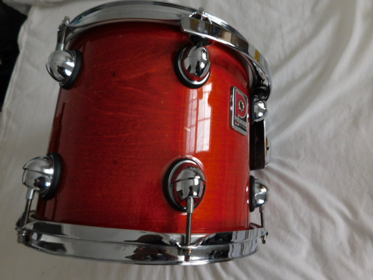 PREMIER GENISTA 12 X 10  TOM TOM DRUM - OCHRE - LEICESTER - VINTAGE -'90s